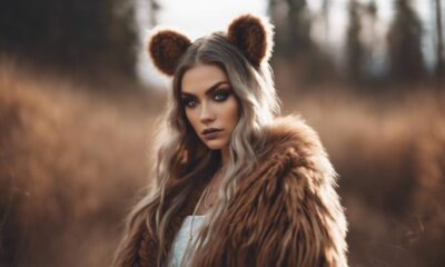 bear inspired makeup and hair