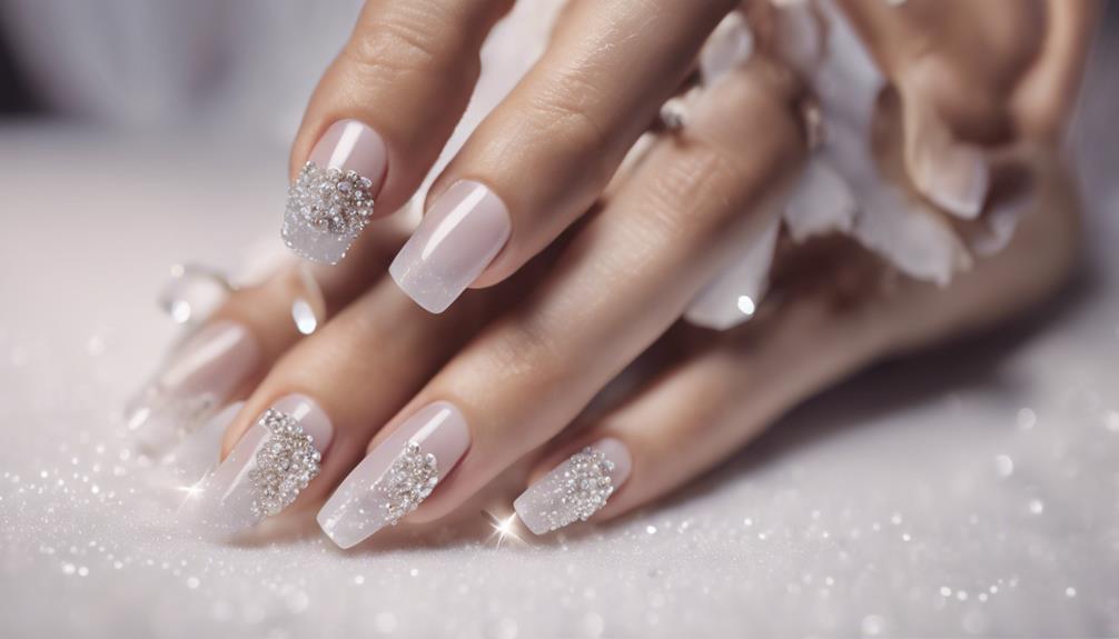 bedazzled nails with crystals