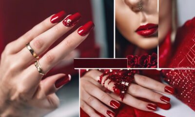 bold red nail designs
