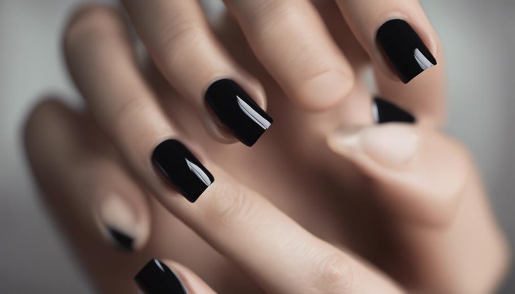 captivating black french manicure