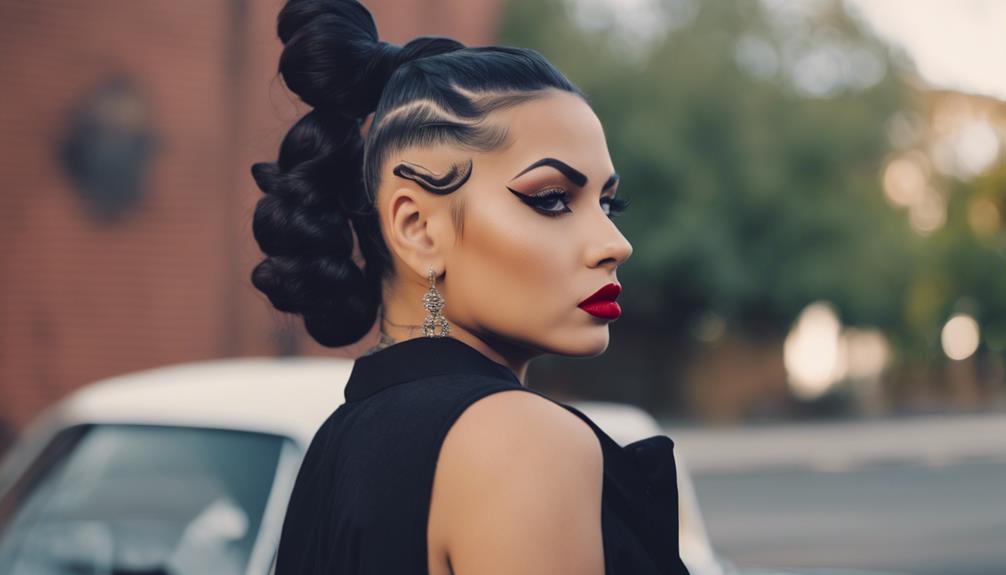 chola hair chic makeup