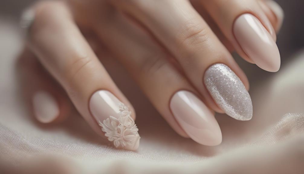 classic wedding nail designs