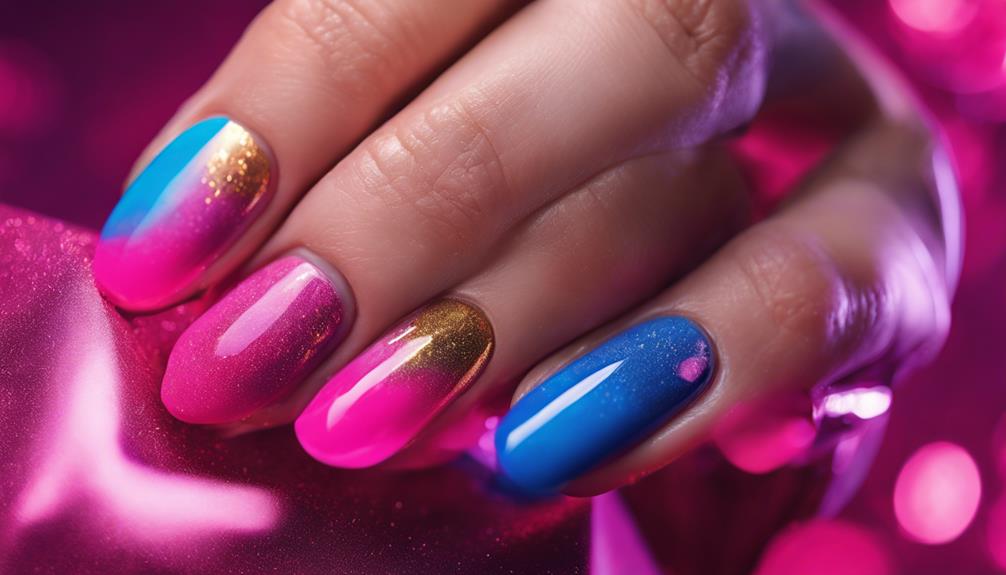 colorful gel nail options
