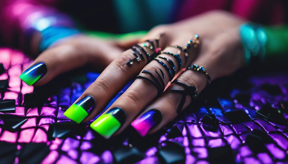 colorful nails with attitude