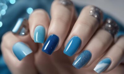 creative blue nail designs