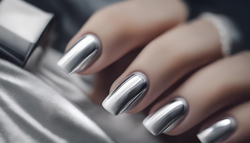 elegant nails with silver