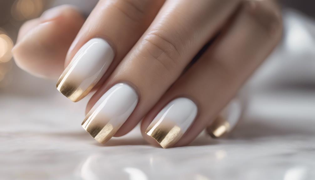 french manicure with creativity