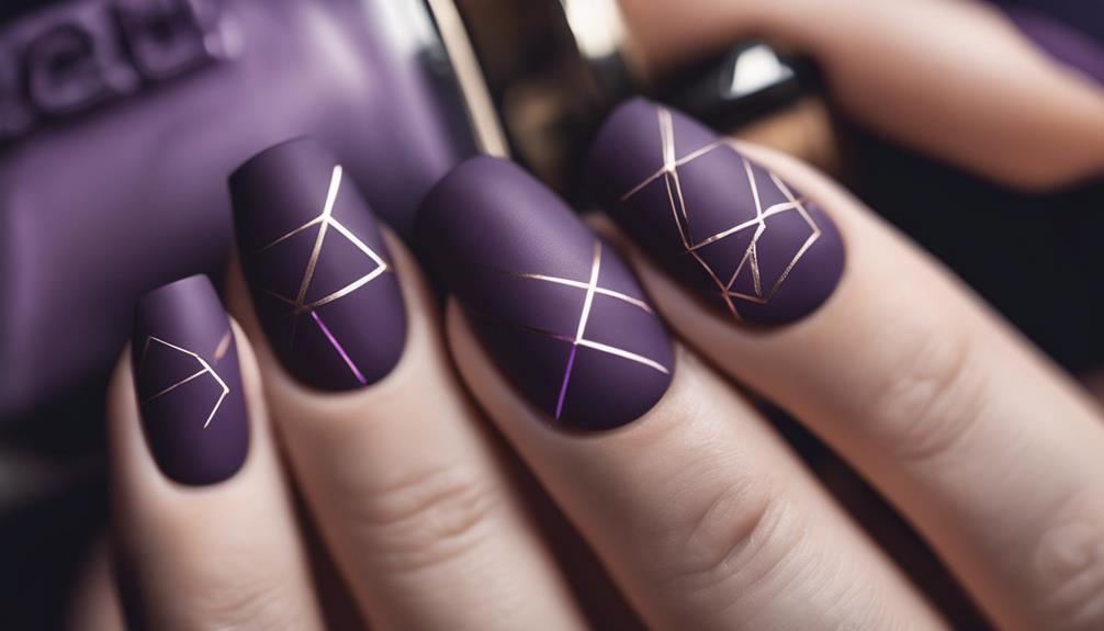 glamorous purple matte aesthetic