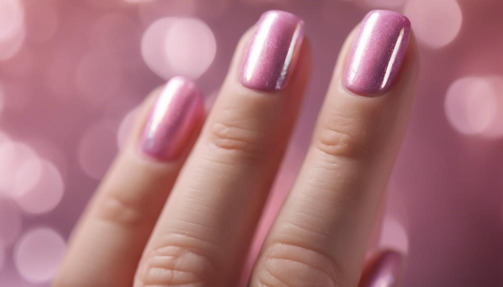 glowing pink nail polish
