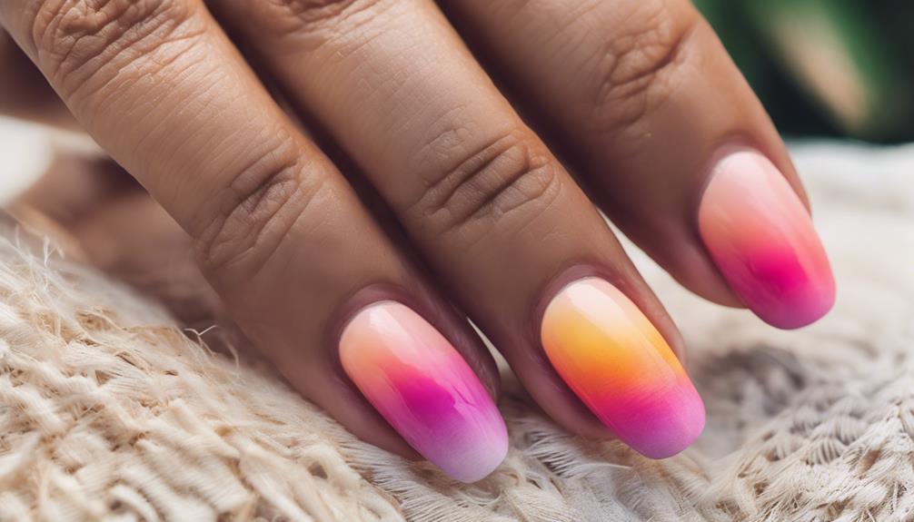 gradient nail polish design