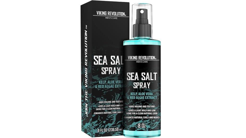 hair styling with salt spray