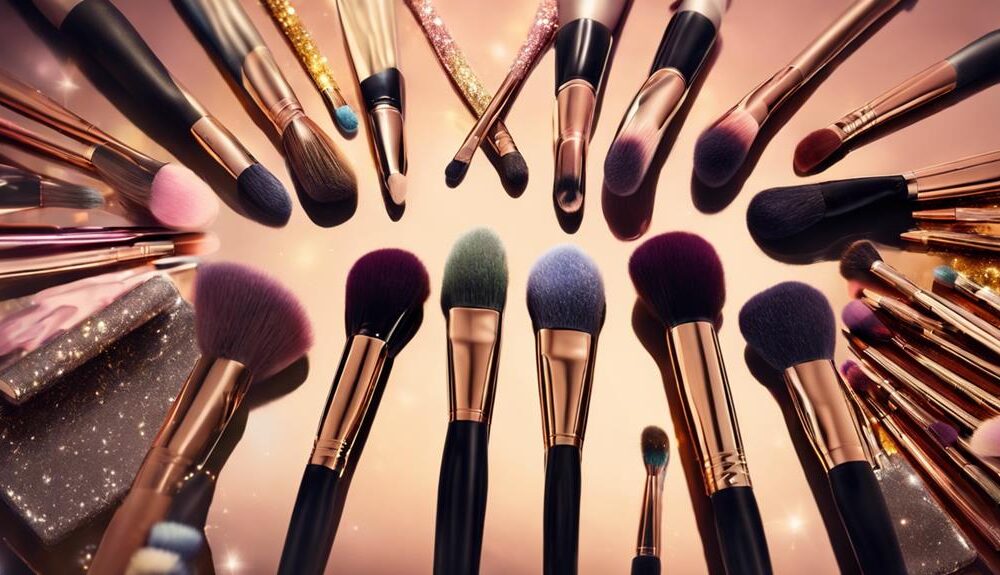 hair stylist makeup brushes