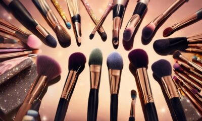 hair stylist makeup brushes