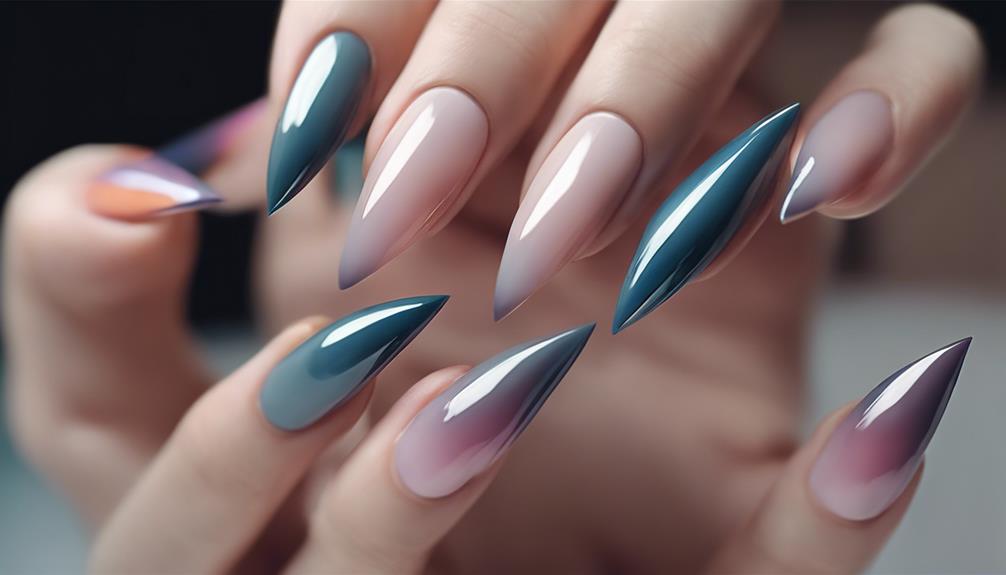 long sharp manicured nails