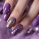 purple nails bold style