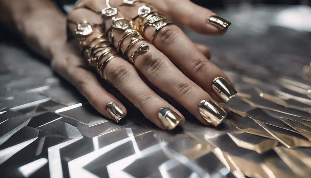 shiny nails fashion forward style