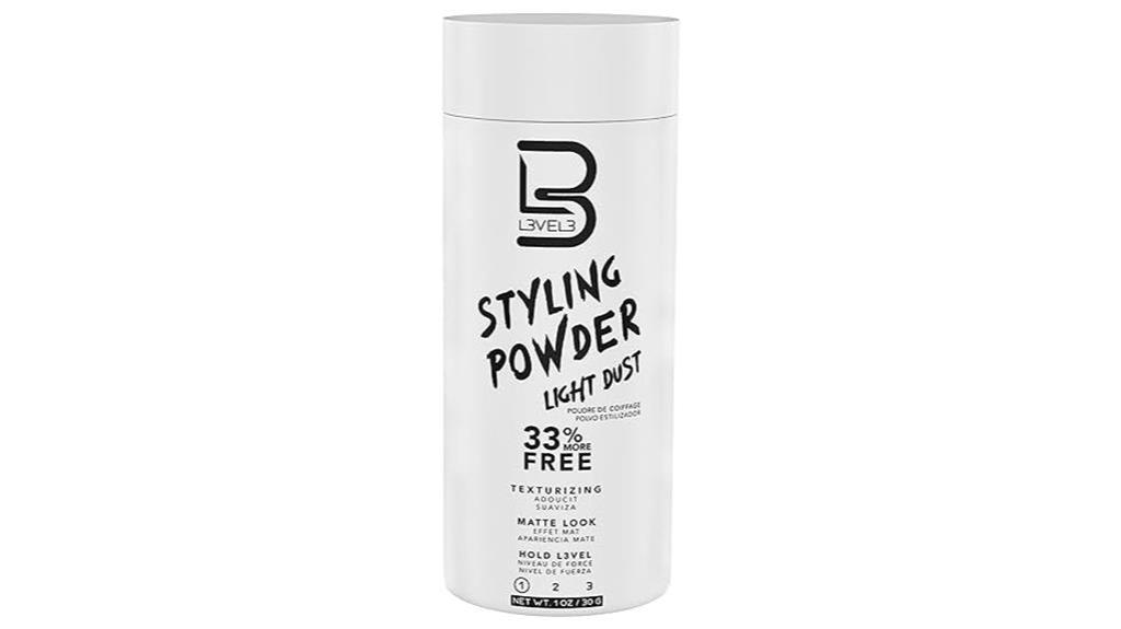 text about level 3 styling powder