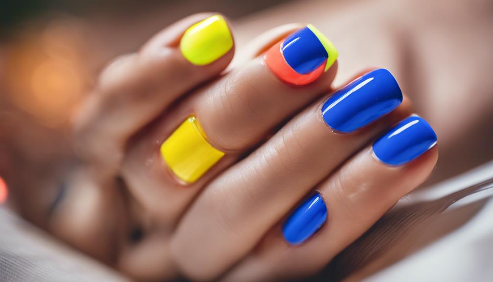 vibrant nail polish selection