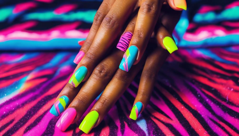 vibrant neon zebra fashion