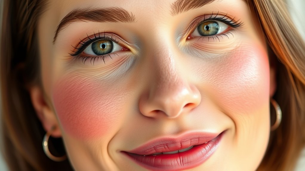 Auftragen von Rouge für jugendliche Frische