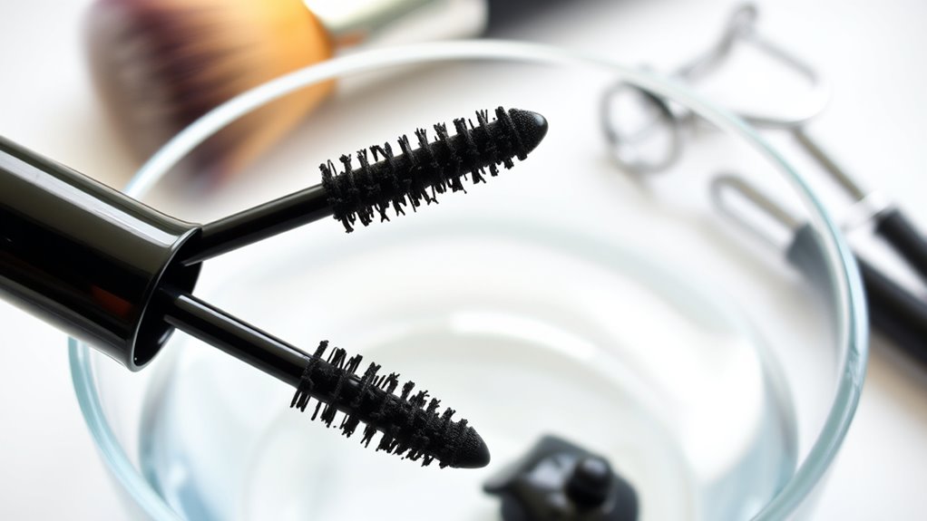 Schnell klebrige Mascara beheben