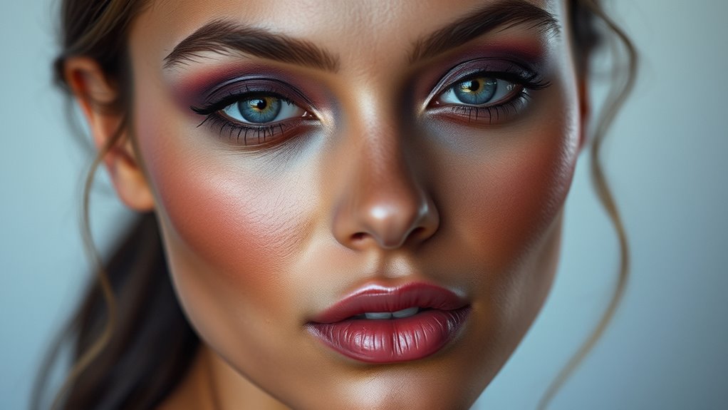 harmonische monochrome Make-up-Blendierung
