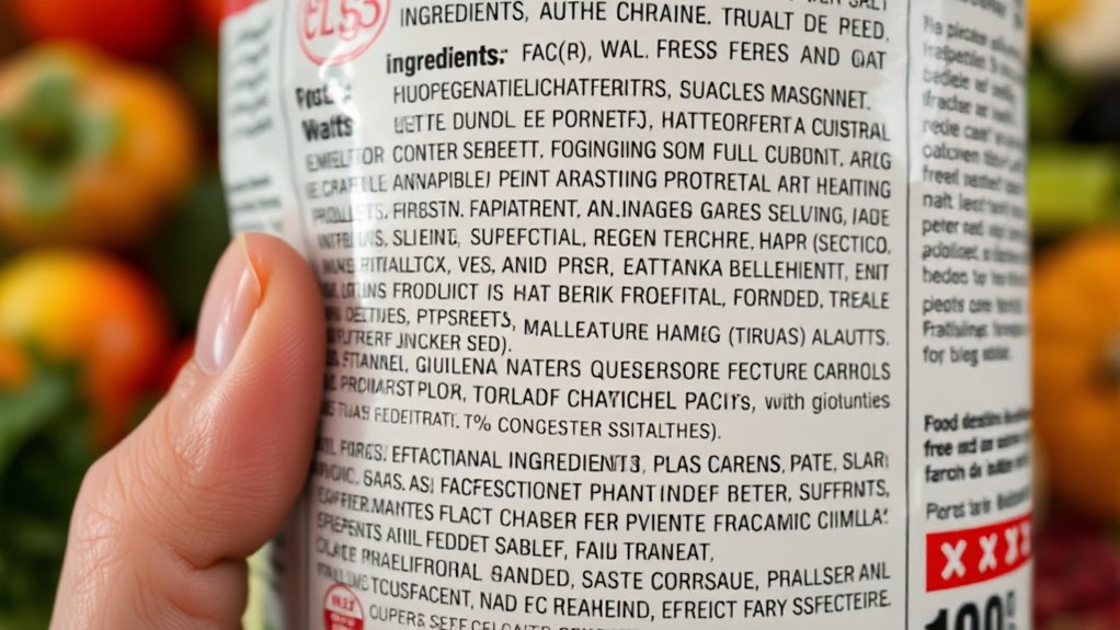 Identifizieren Sie künstliche Inhaltsstoffe und versteckte Zucker