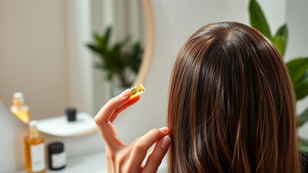 Schnelle Kopfhautöl-Routine