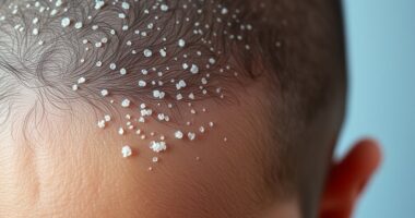 Hautschälung der Kopfhaut für das Haarwachstum