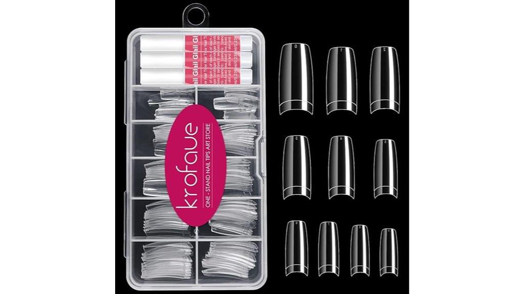 100 piece clear false nails