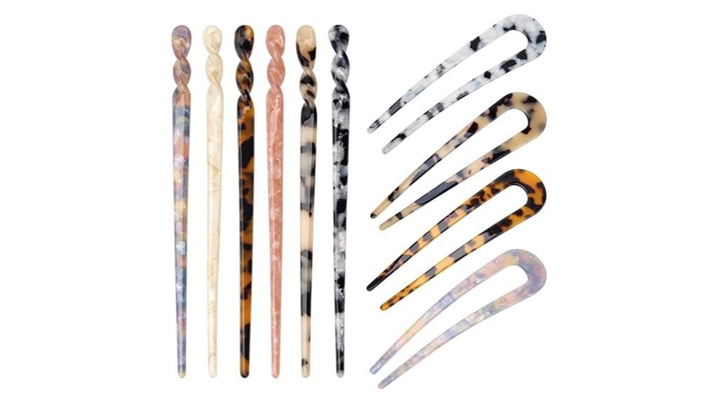 acetate hair stick set
