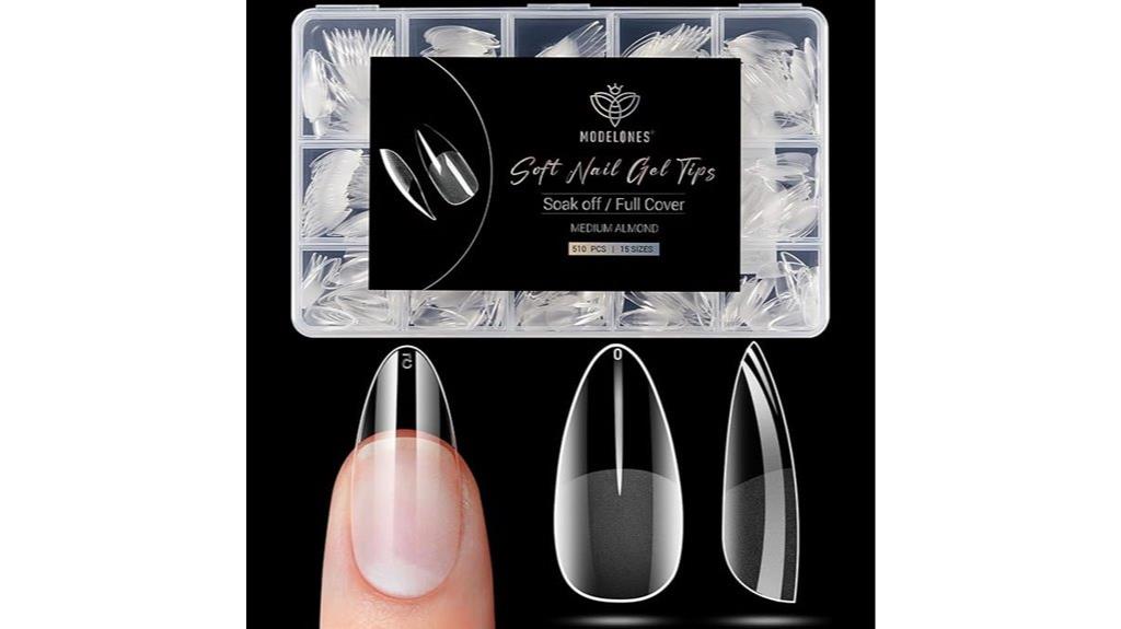 almond fake nail tips