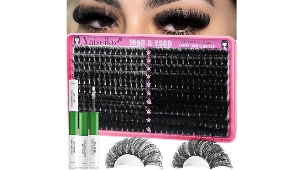 assorted fluffy lash clusters