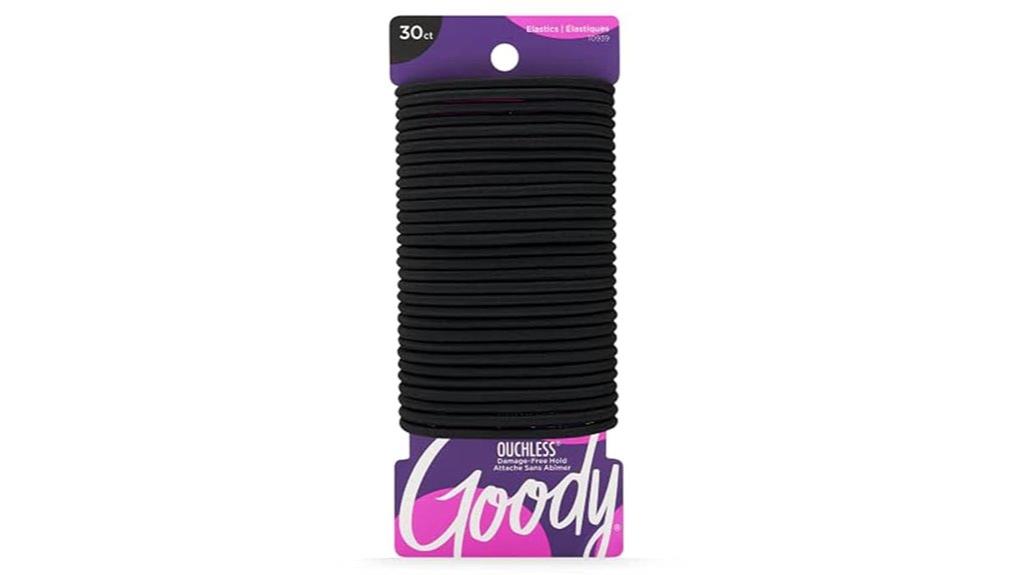 black elastic hair ties