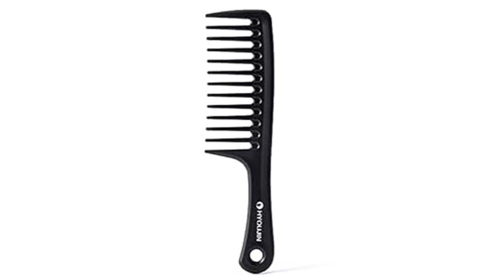 black wide tooth paddle brush