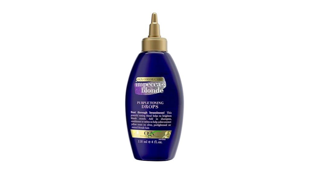 blonde purple toning drops