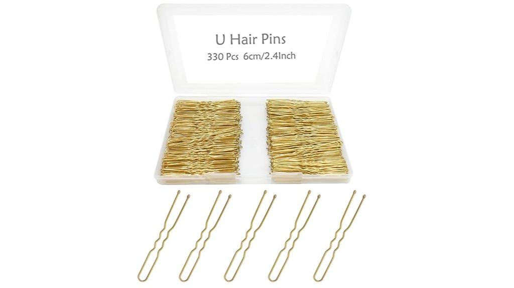blonde u shaped hair pins