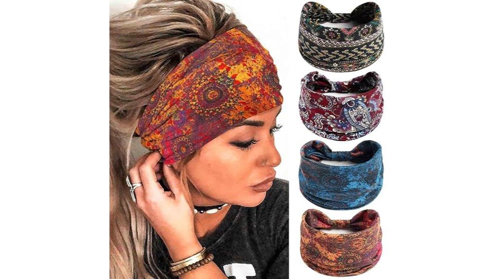 boho floral headbands pack