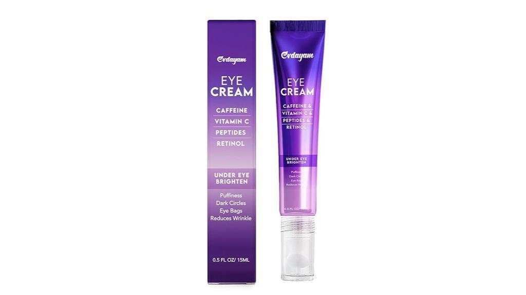 brightening eye cream with caffeine