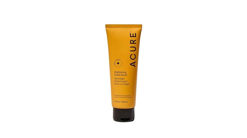 brightening facial scrub bottle