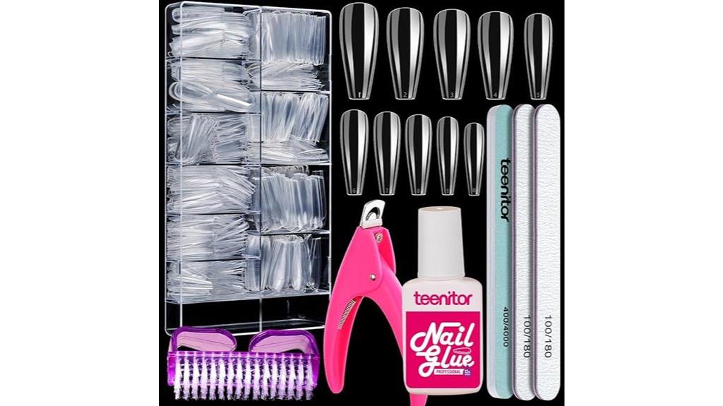 clear acrylic coffin nails