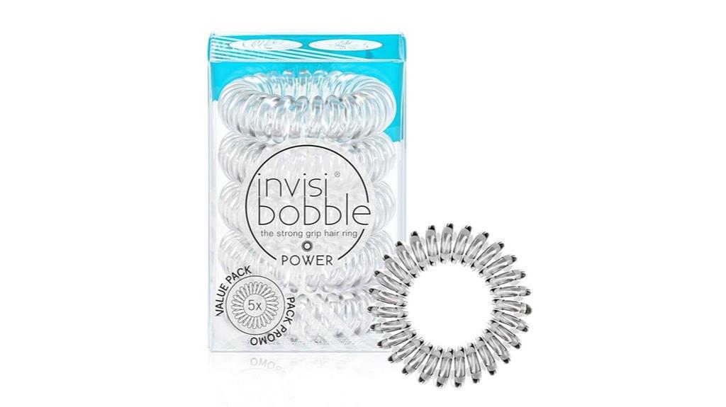 clear spiral hair ties