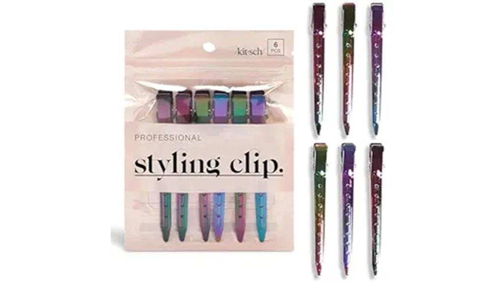 colorful alligator hair clips