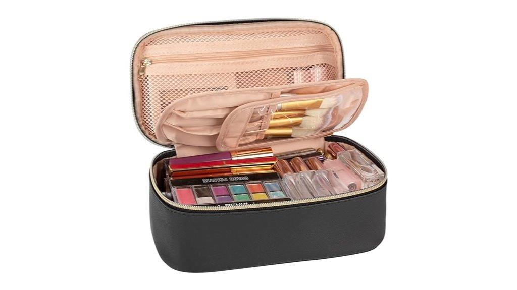 compact travel makeup organizer