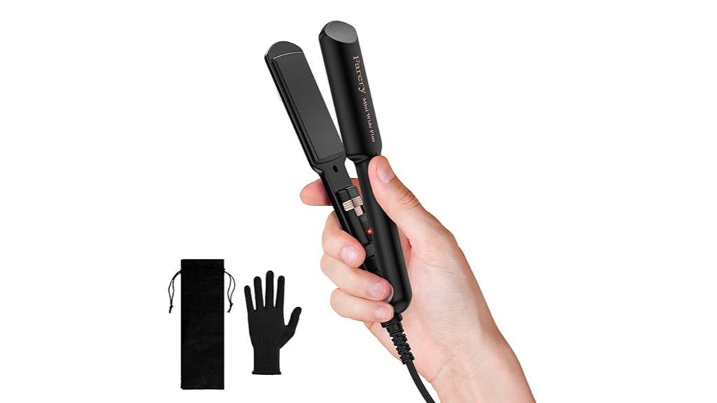 compact wide plate travel straightener