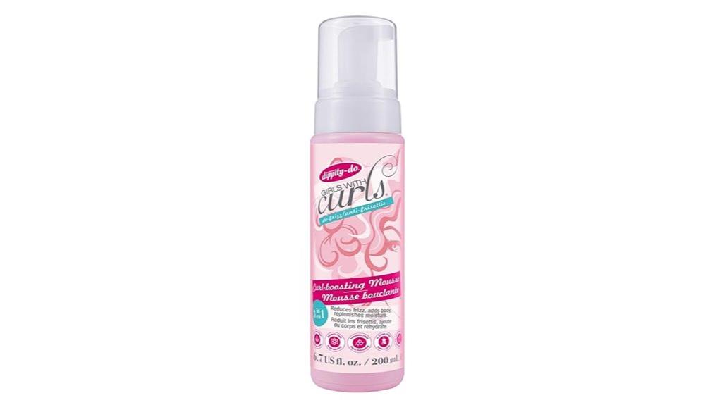 curls enhanced with mousse