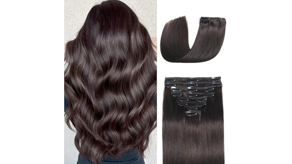 dark brown double weft