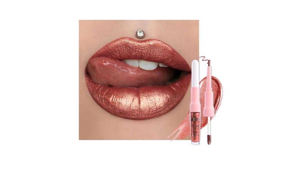dual metallic lipstick liner