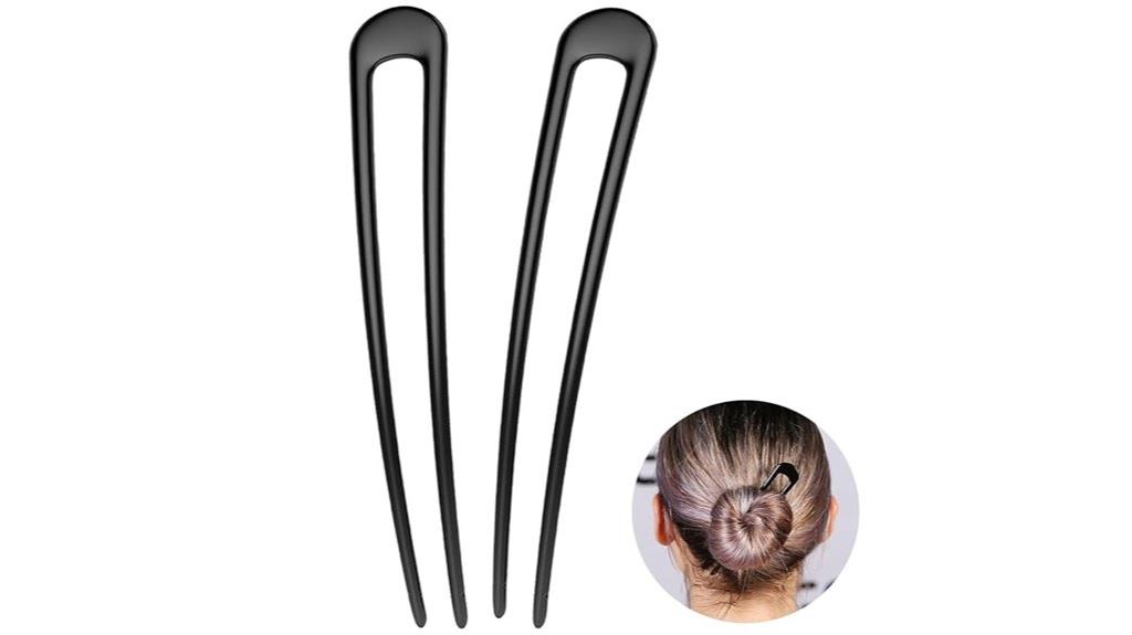elegant black hair sticks