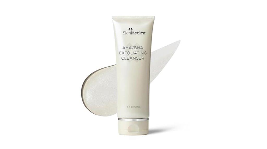 exfoliating face wash bottle